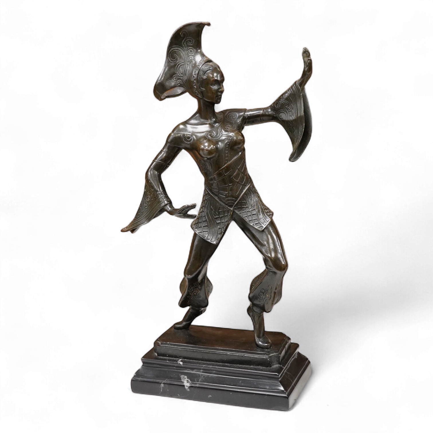 After Demitre Chiparus, a patinated bronze of an Art Deco Dancer, height 40cm